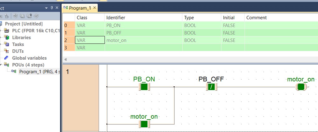 Panasonic PLC FPWIN PRO Bool Data Type